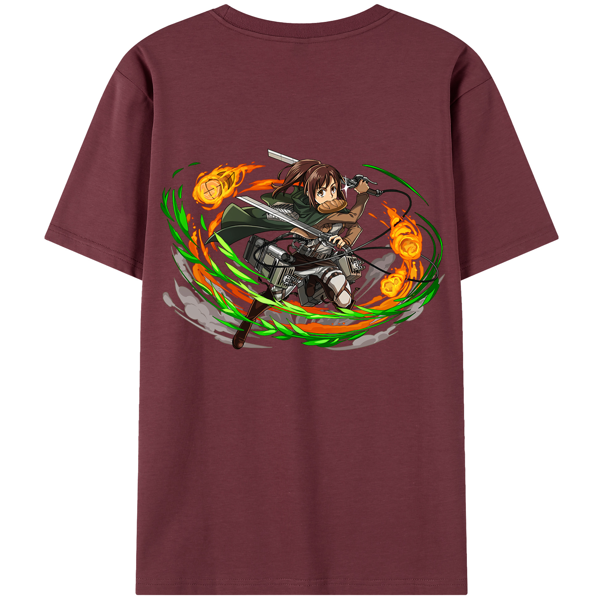 （画像用） 進撃の巨人 サシャ·ブラウス Attack on Titan Sasha Blaus 綿100％半袖Tシャツ（背面プリント）